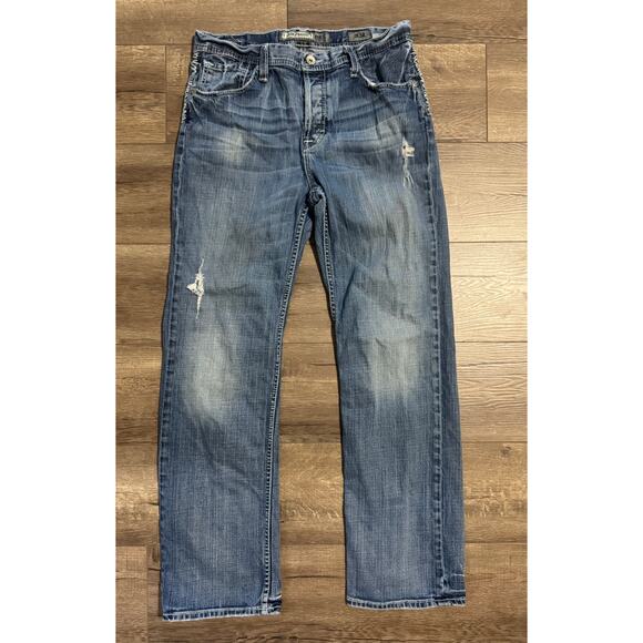 BKE Tyler Straight Jeans Distressed Ripped Size‎ 33R - Picture 1 of 9